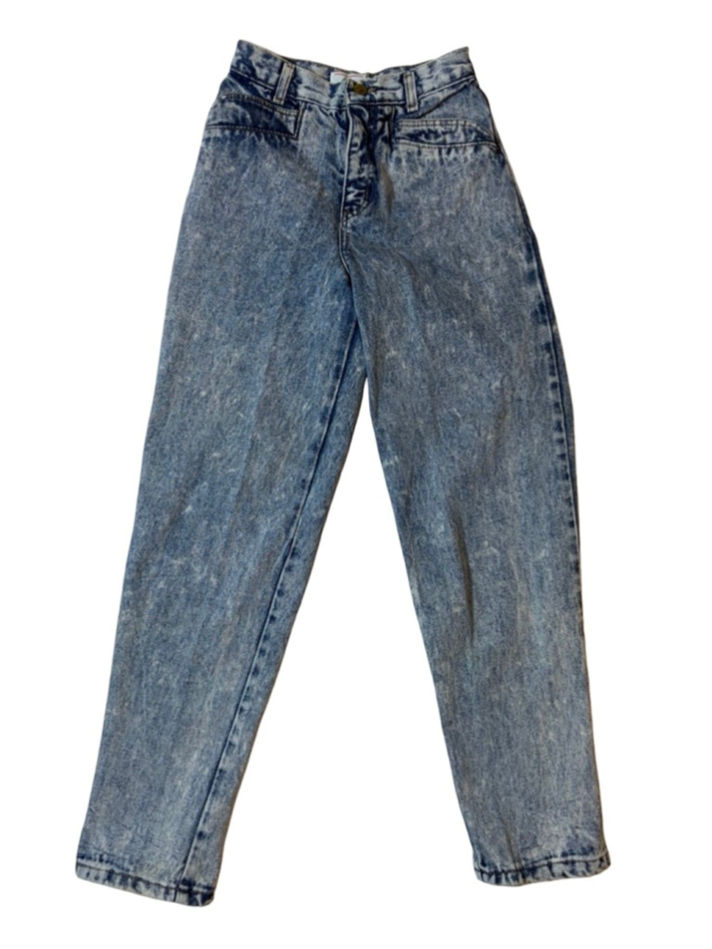 Vintage Palmettos Acid Wash Jeans High Rise Tapered Mom USA 5
